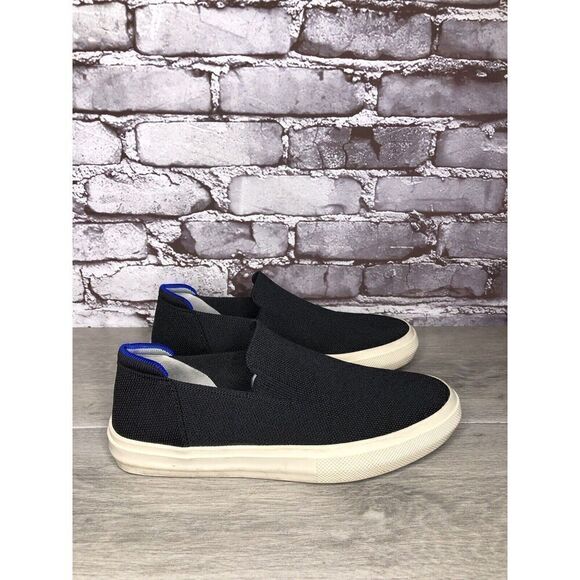 Rothy’s Black Knit Fabric The Original Slip On Sneaker Shoes Women Sz 9M US/40EU - Picture 4 of 16
